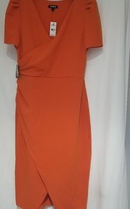 Wrap Front Sheath Dress